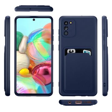 CoolGadget Handyhülle Blau als 2in1 Schutz Cover Set für das Samsung Galaxy A13 5G / A04s 6,5 Zoll, 2x Glas Display Schutz Folie + 1x Case Hülle für Galaxy A13 5G A04s