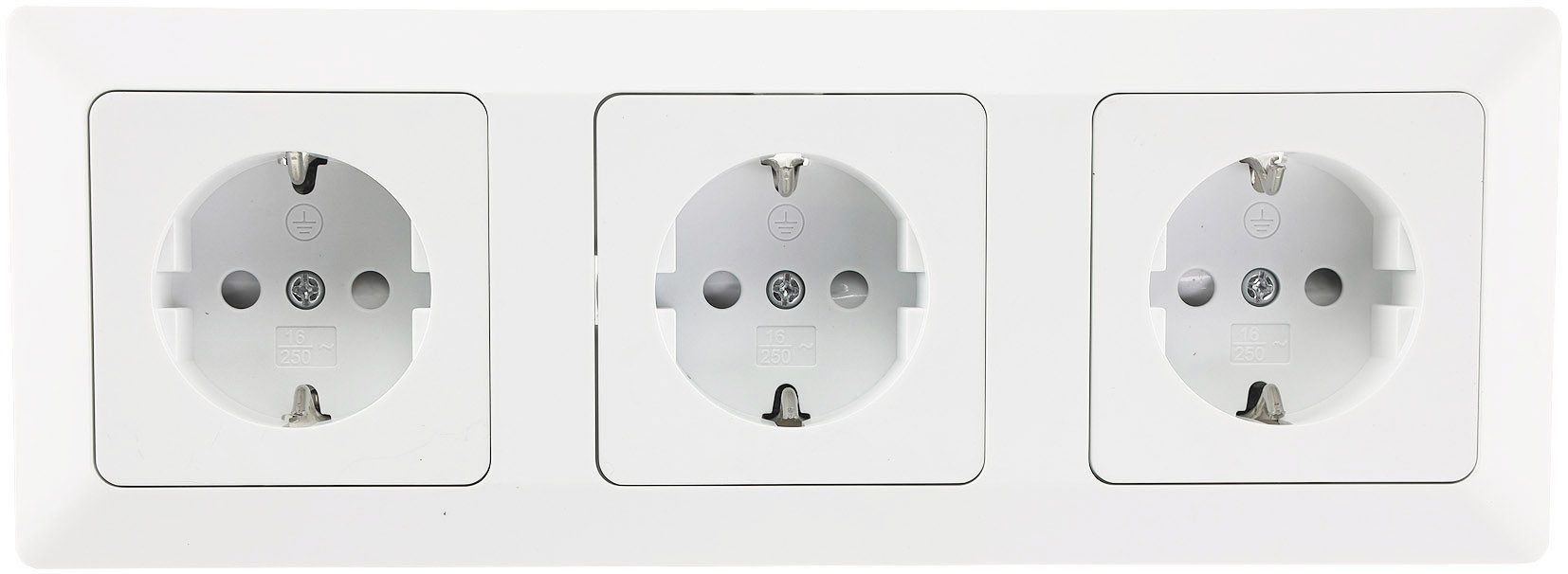 ChiliTec Unterputz-Steckdose MILOS Serie weiss matt Rahmen, Taster, Dosen