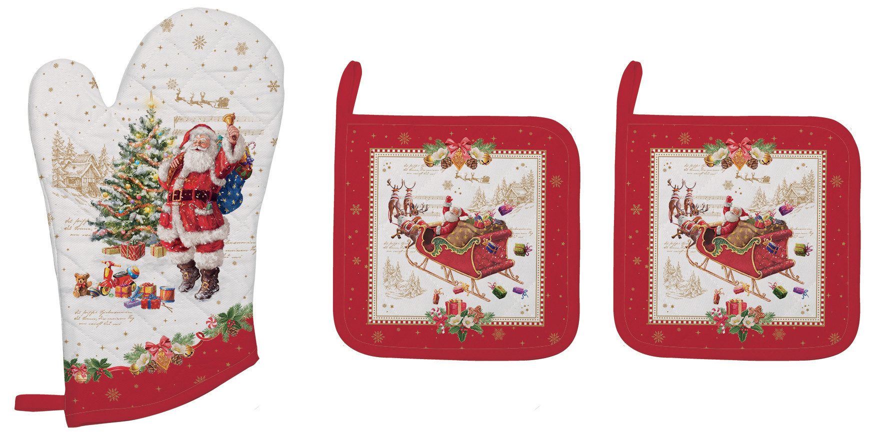 EasyLife Topflappen CHME2630 - Christmas Memories Küchenset, 2 Stk. + 1 Ofe günstig online kaufen