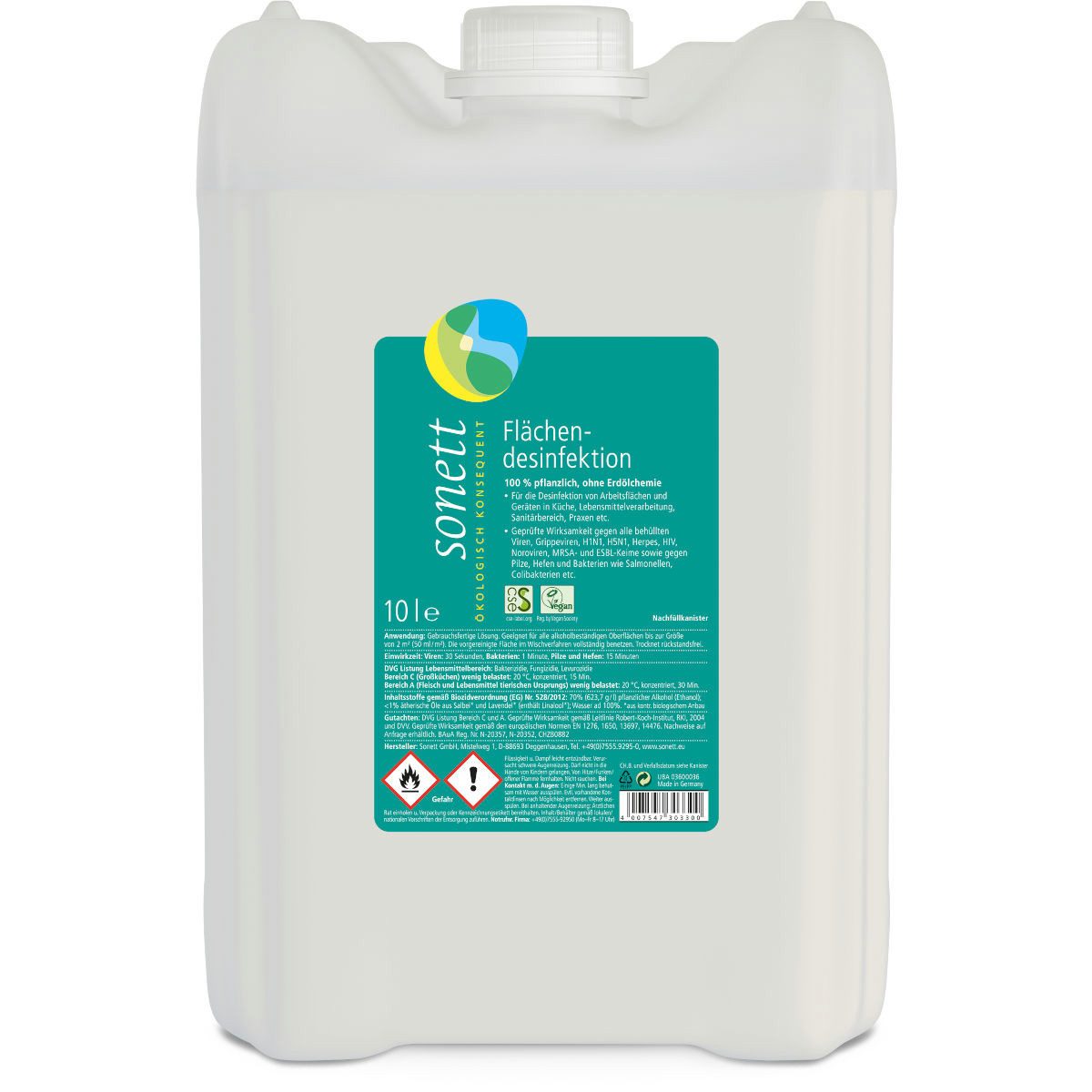 Sonett Sonett Flächendesinfektion 10 Liter Oberflächen-Desinfektionsmittel