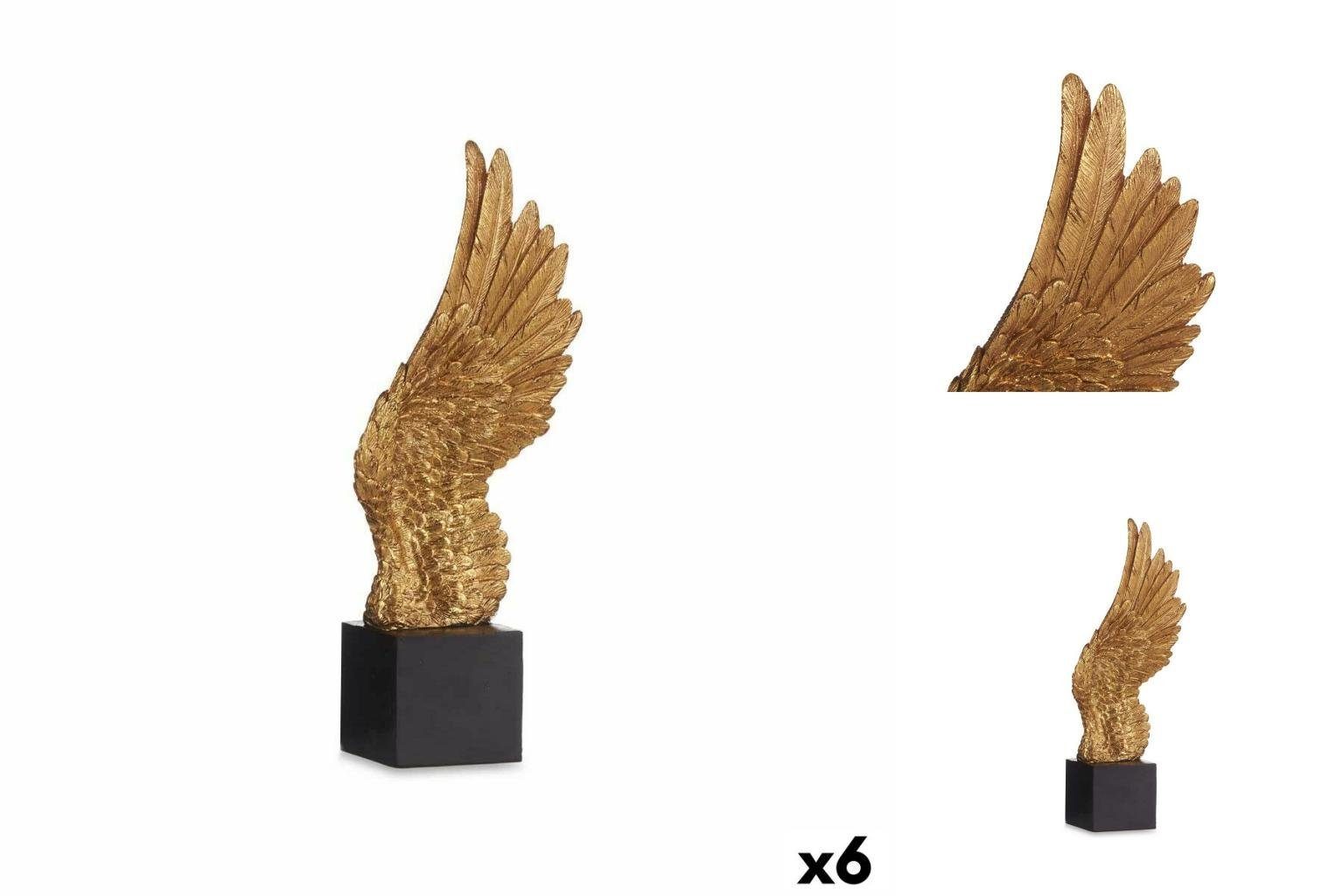 6 cm Stück Dekoobjekt x 8 13,5 33,5 Gift Decor x Gold Schwarz Deko-Figur Flügel
