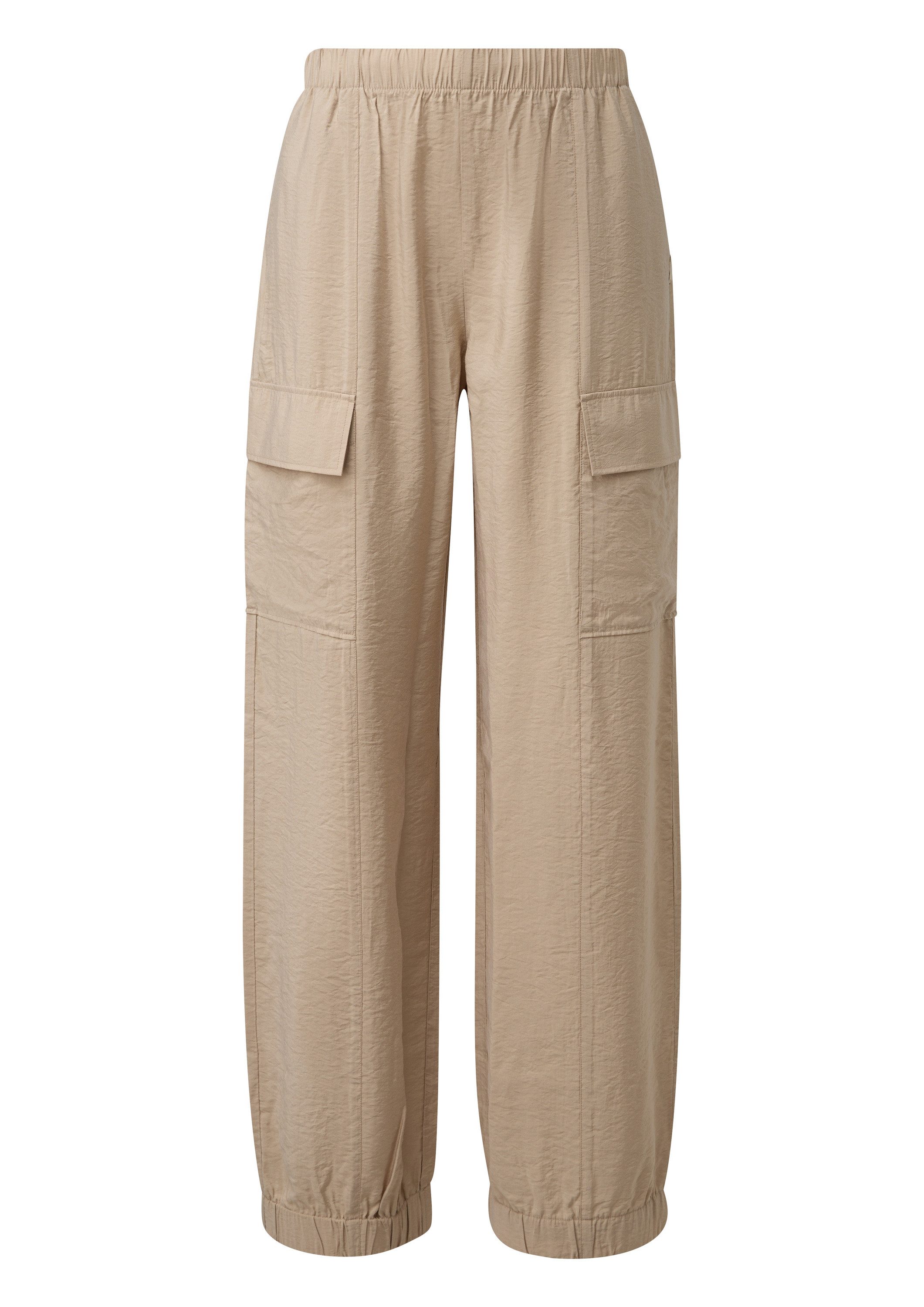 QS Chinos Hose Shiny Cargohose aus Viskosemix