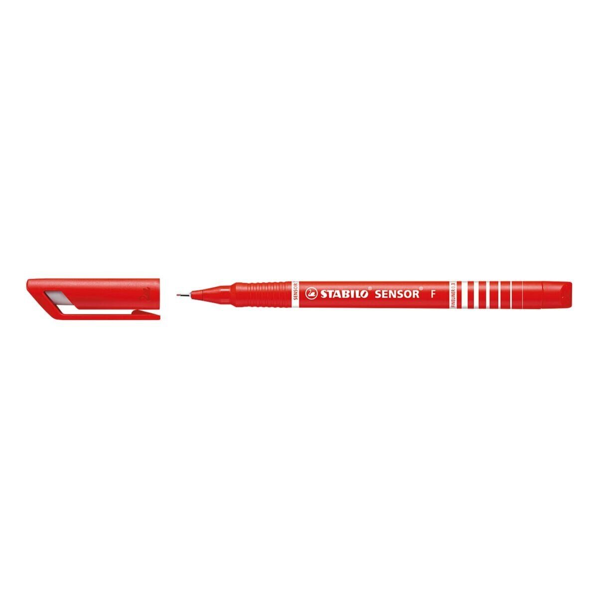 STABILO Fineliner Sensor, (1-tlg), hält jedem Schreibdruck stand rot