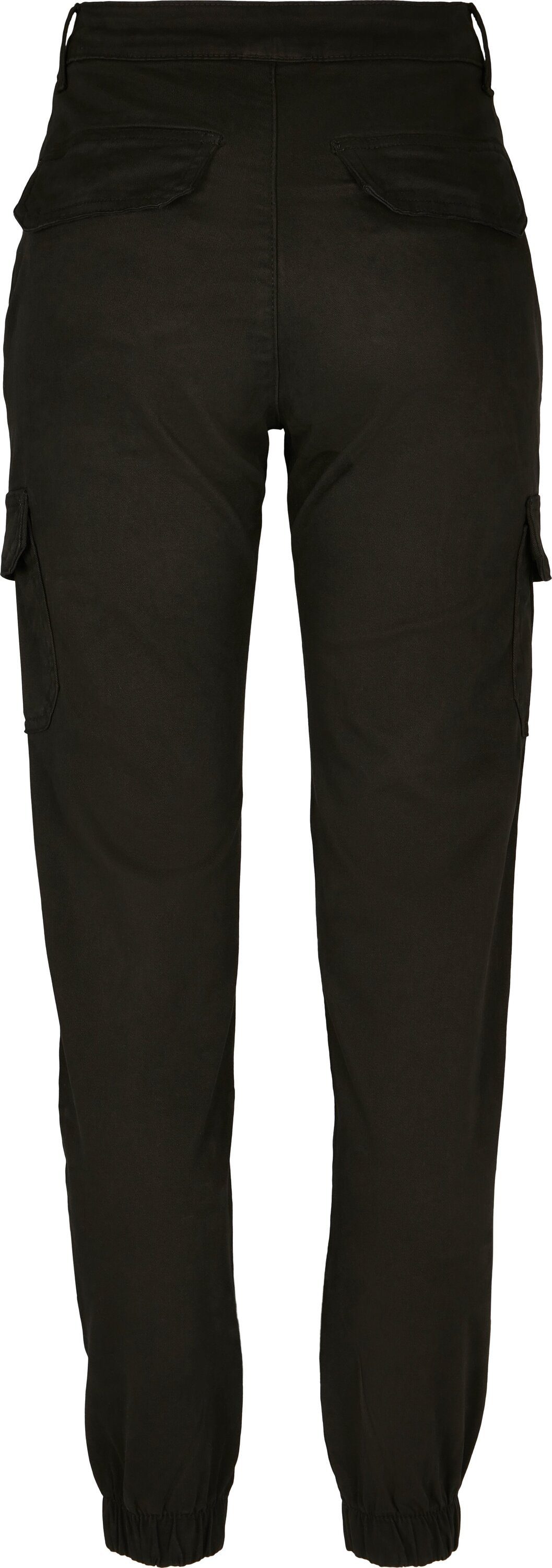 URBAN (1-tlg) Damen Cargohose CLASSICS Cargo Waist High black Pants Ladies