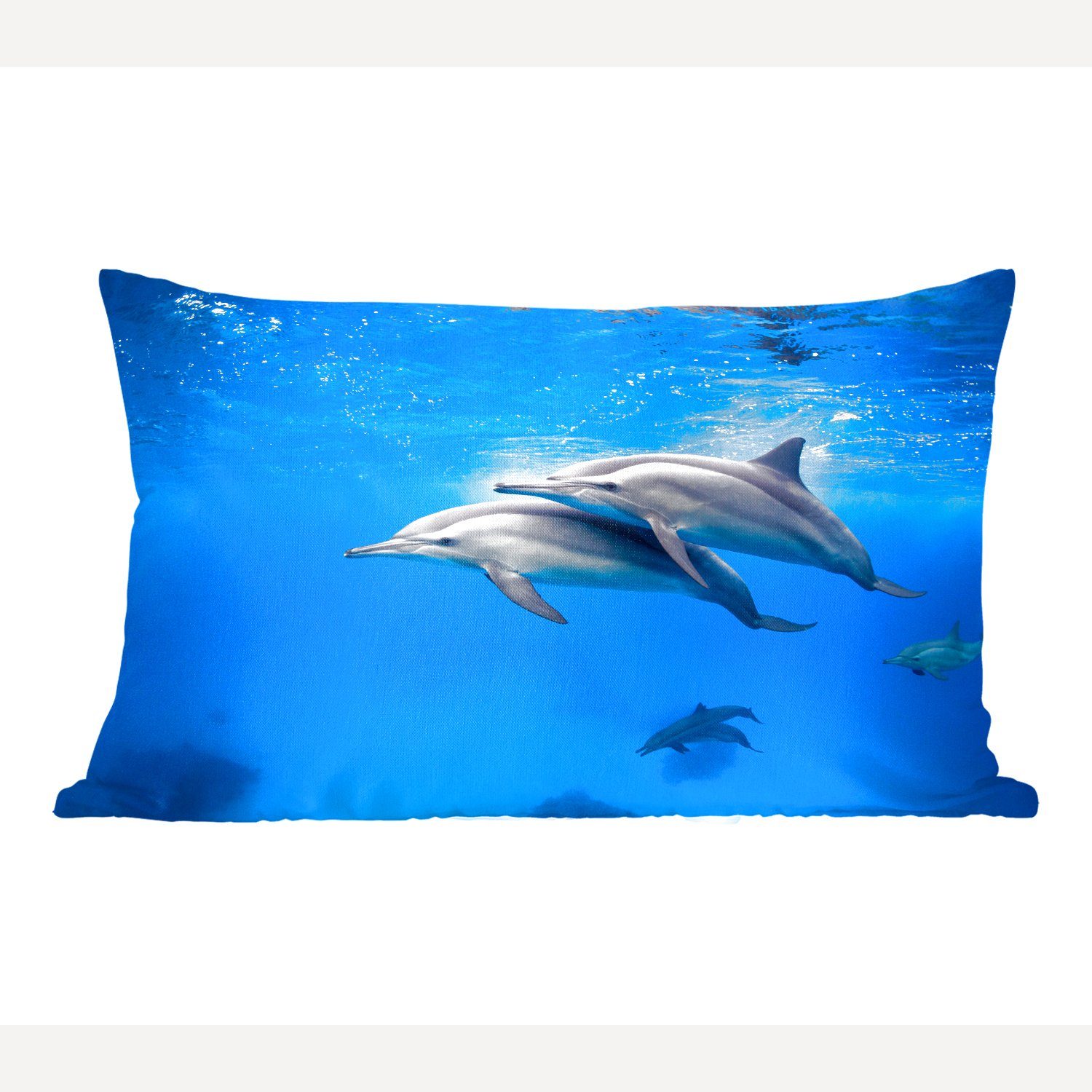 MuchoWow Dekokissen Delfin - Meer - Ägypten, Wohzimmer Dekoration, Zierkissen, Dekokissen mit Füllung, Schlafzimmer