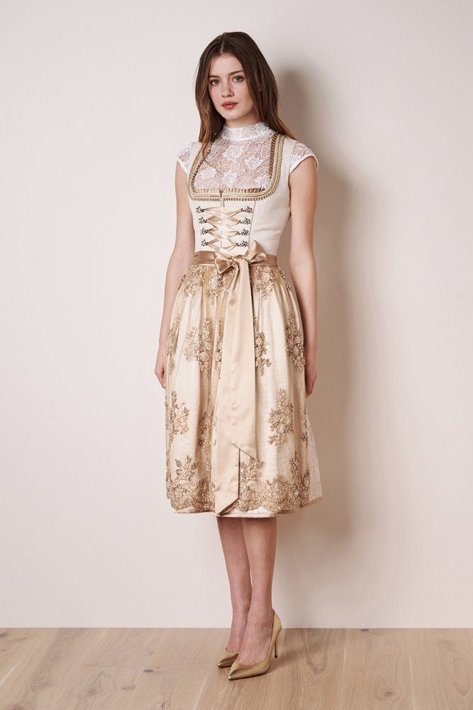 KRÜGER COLLECTION Dirndl 'Neila' mit Spitzenschürze günstig online kaufen
