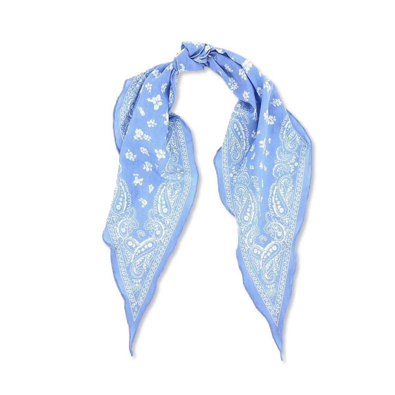 LuxusKollektion Bandana Halstuch Baumwolle Paisley Blau, (1-St)