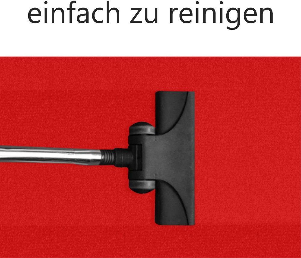 MDEKOR Nadelvliesteppich Teppichboden Meterware - Teppich Läufer, 200x200cm Rot