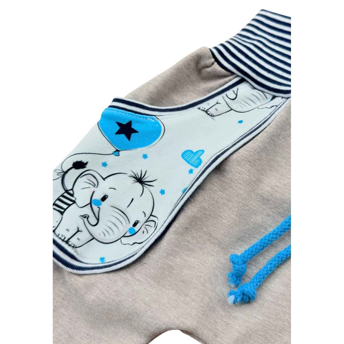 Land-Juwelen Stoffhose Handmade Elefant Unisex Kinder (1-tlg) Stoffhose, Jogginghose, Jogger, Sporthose, Chino