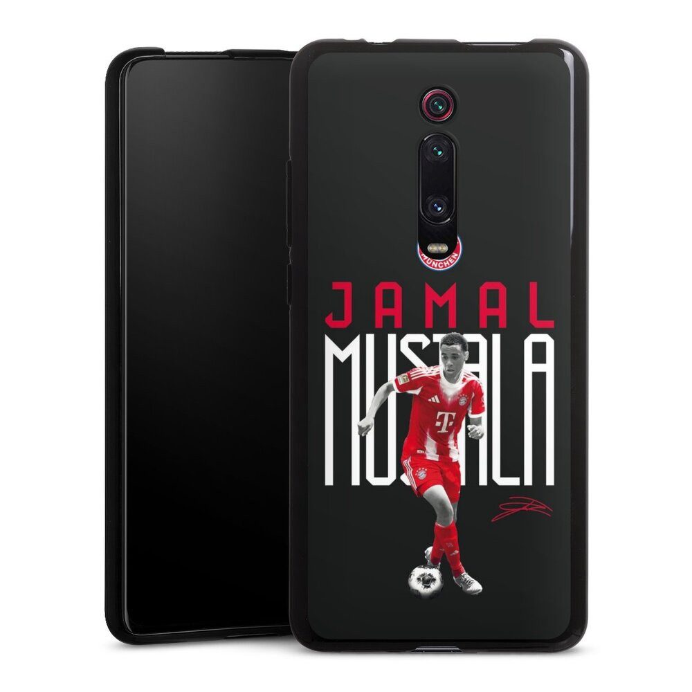 DeinDesign Handyhülle FC Bayern München Jamal Musiala Offizielles Lizenzprodukt, Xiaomi Mi 9T Silikon Hülle Bumper Case Handy Schutzhülle
