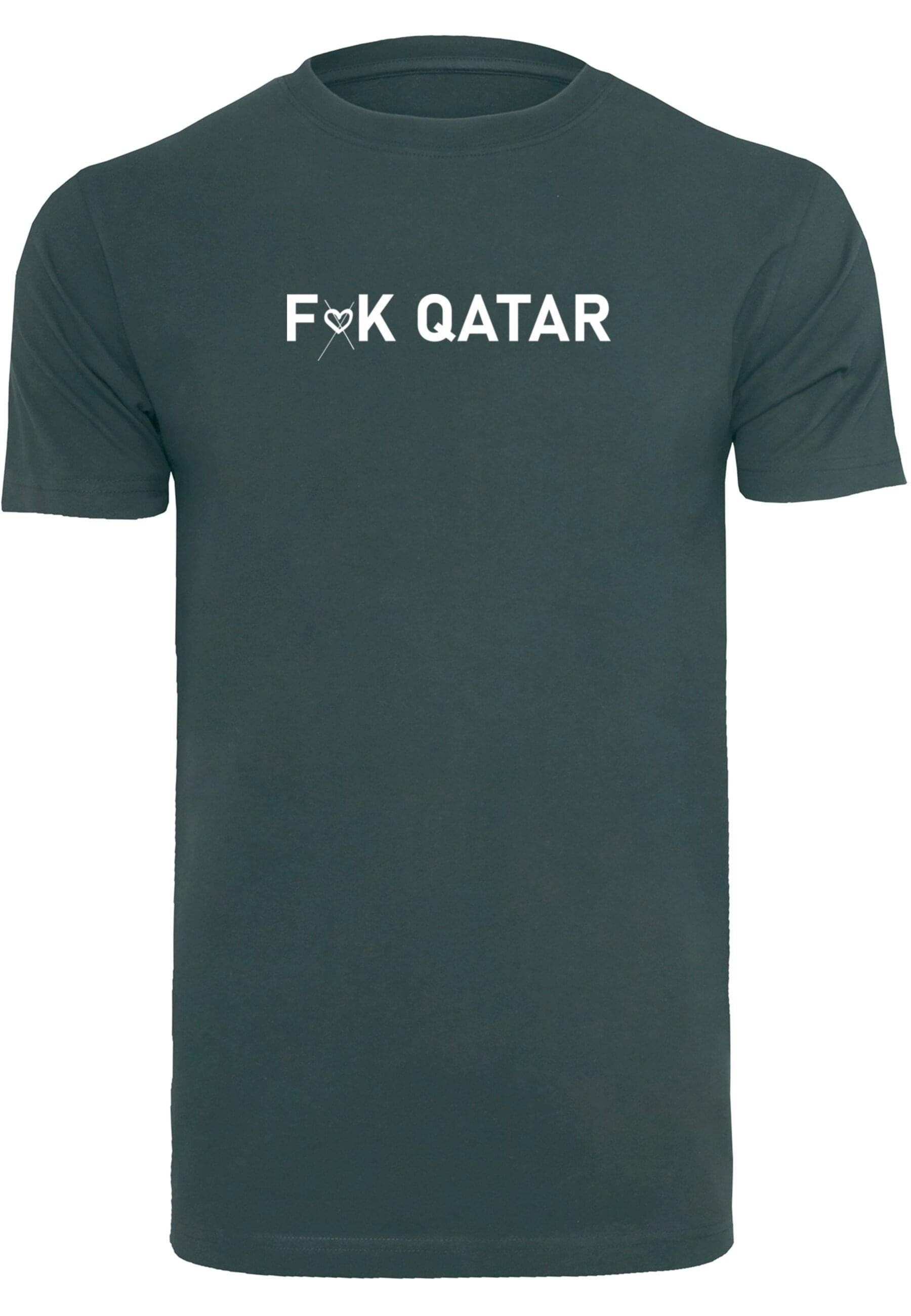 Qatar (no Neck Herren bottlegreen heart) Merchcode T-Shirt (1-tlg) F K T-Shirt Round