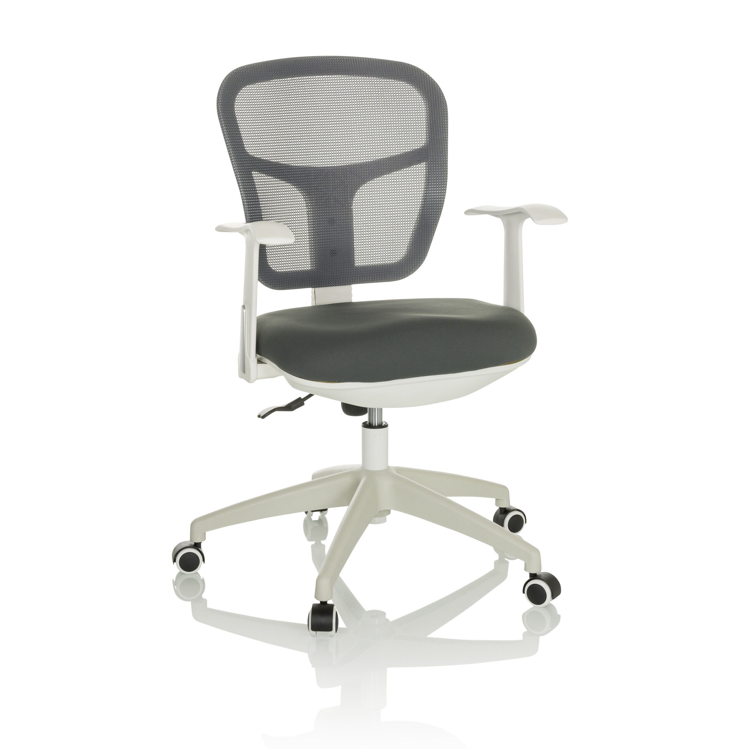 hjh OFFICE Drehstuhl Home Office Bürostuhl TOP 108 W Stoff / Netzstoff (1 St), Schreibtischsessel, Drehbarer Schreibtischstuhl