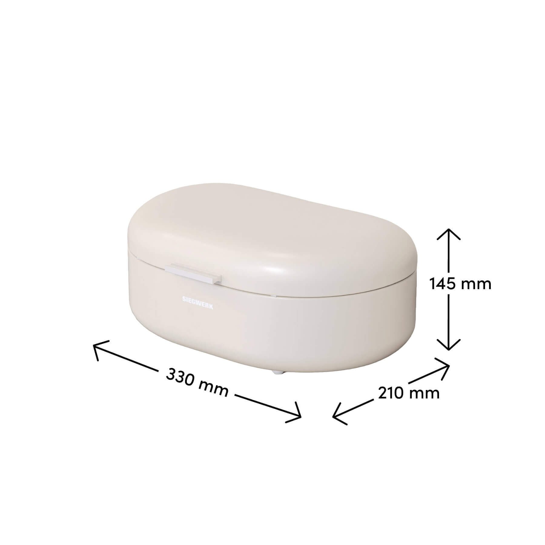 SIEGWERK Brotkasten SIEGWERK - PANEA M aus Metall hochwertig & langlebig, Stahlblech pulverbeschichtet