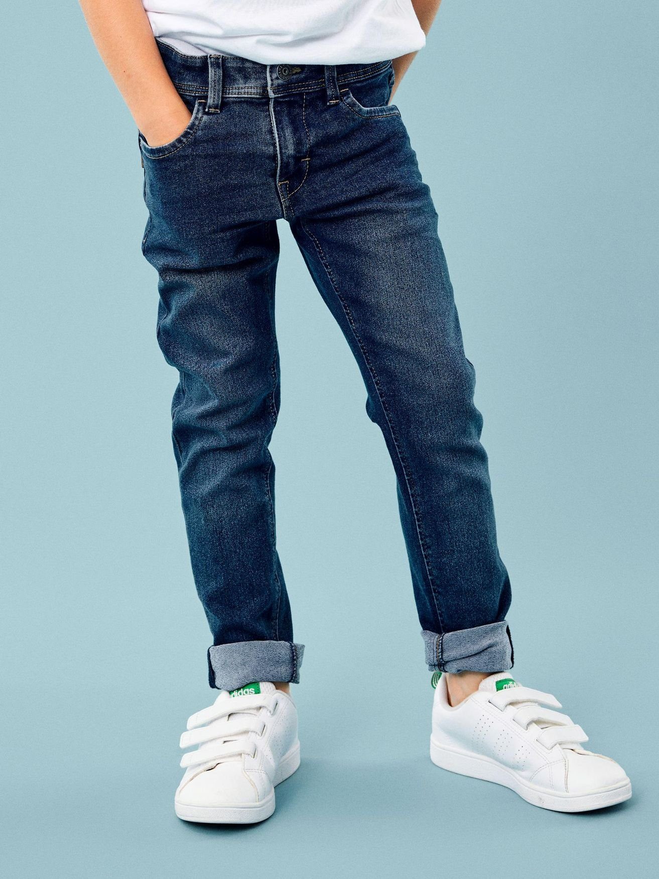 Jeans It NKMSILAS Dunkelblau Regular-fit-Jeans Denim Name Slim 5492 in Fit