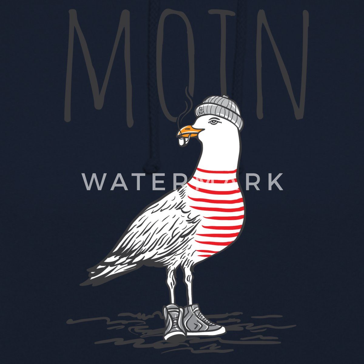 Spreadshirt Hoodie Moin Möwe Norddeutschland Seemann Unisex Hoodie (1-tlg)