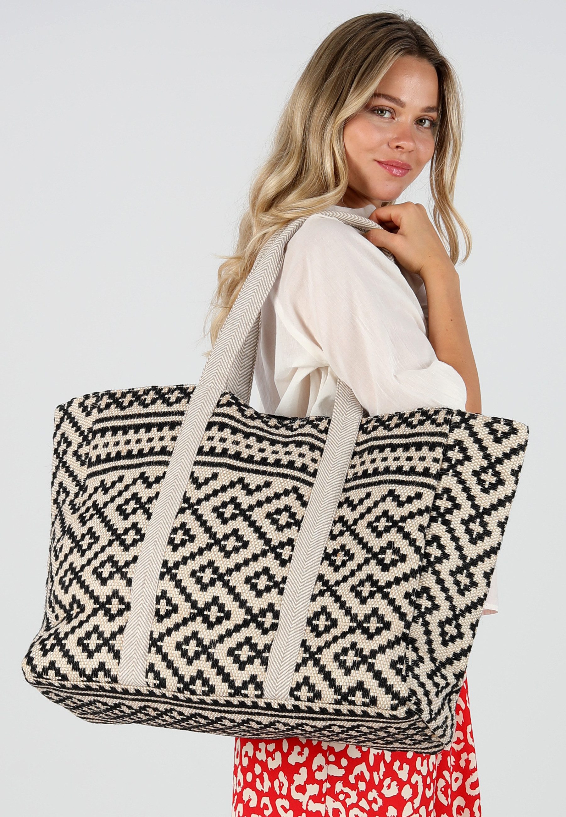 YC Fashion & Style XL-Strandtasche XXL Indische Hippie-Baumwolltasche in Ethno-Design, mit geräumigem Hauptfach, im praktischen Design