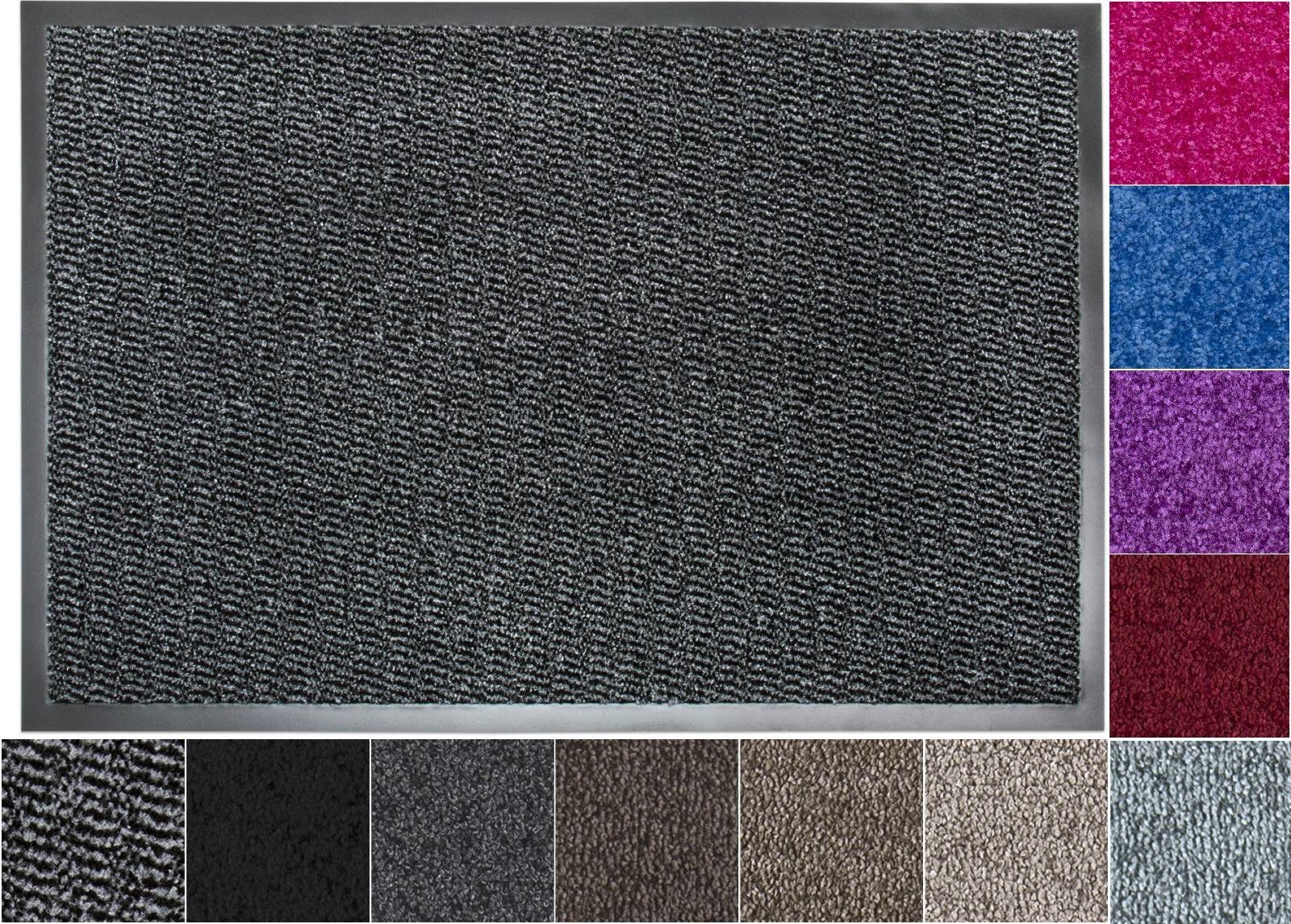 Fußmatte One, JAN MAX, rechteckig, Höhe: 7 mm, Schmutzfangmatte,  geeignet für Innen- und überdachten Außenbereich Anthrazit-schwarz
