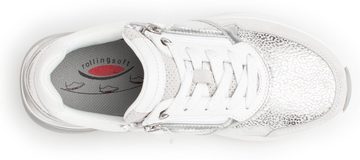 Gabor Rollingsoft Sneaker mit gepolstertem Schaftrand, Freizeitschuh, Halbschuh, Schnürschuh