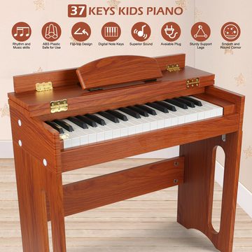 TWSOUL Digitalpiano Kinderklavier, elektronische Tastatur, Klavier aus Holz, Stuhl mitbringen, 3D-Surround-Sound-Qualität
