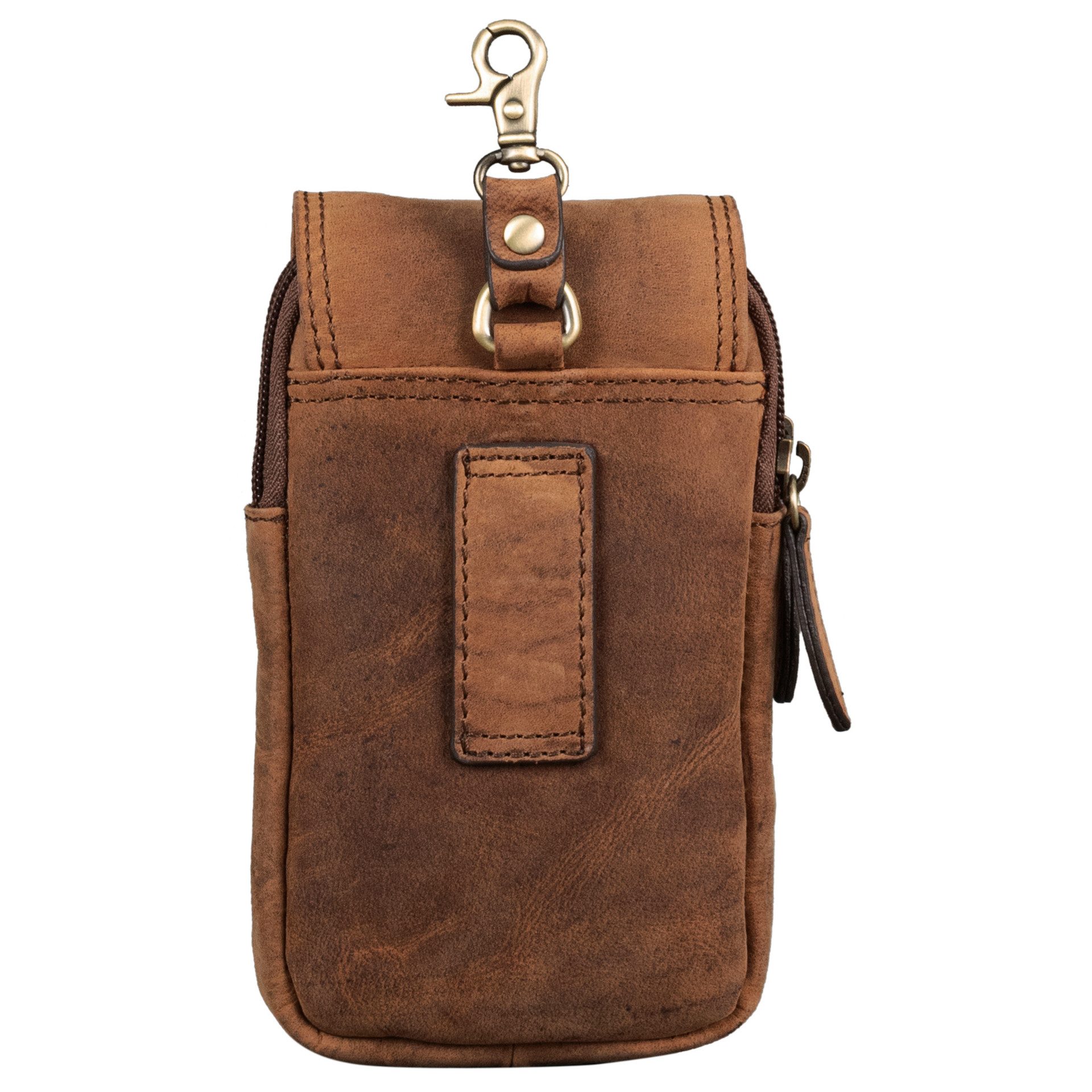 Benthill Gürteltasche Echt Leder Gürteltasche Damen & Herren Hüfttasche Wandertasche, Reißverschlussfach