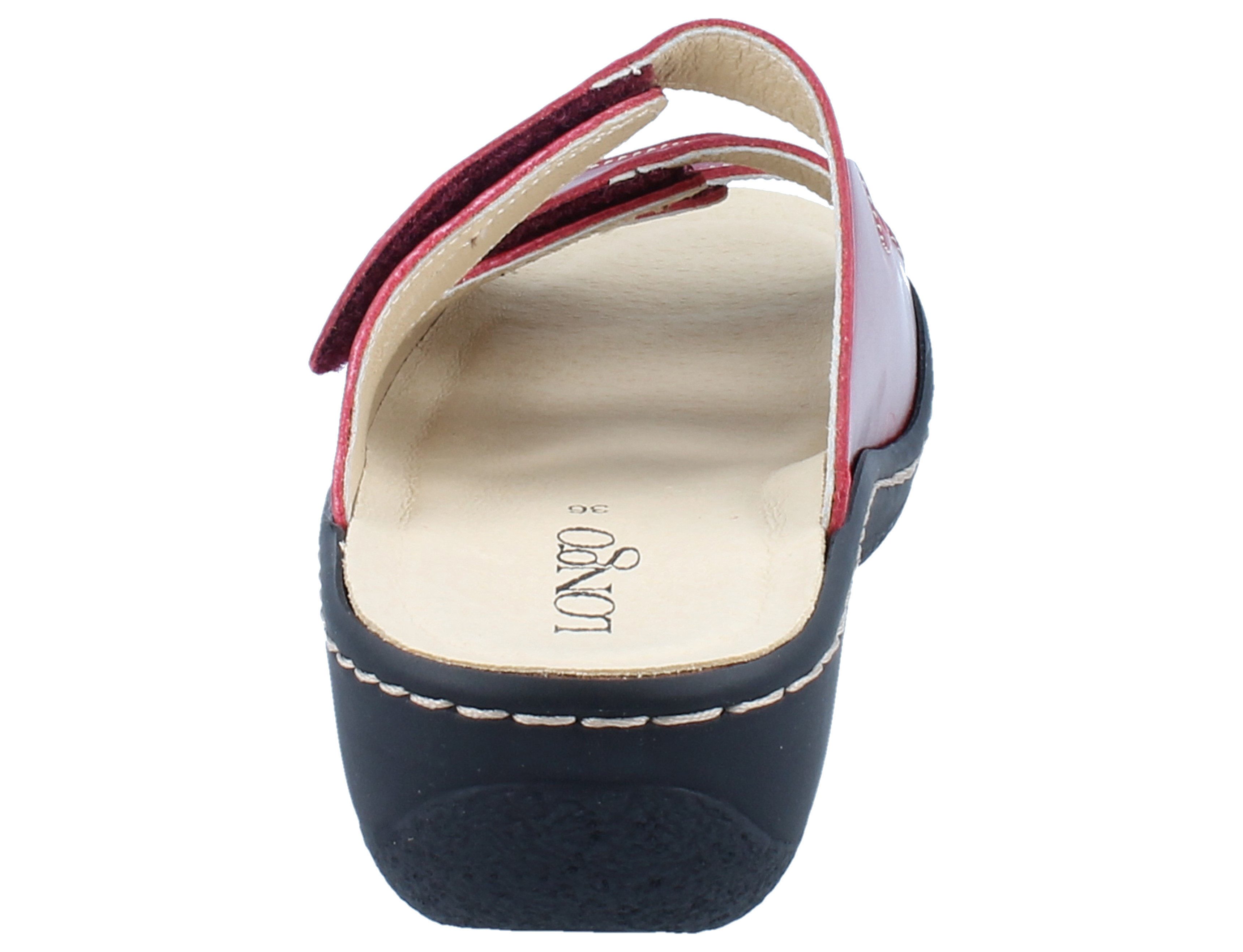 Longo LONGO Beq-Pantl-Wörishf-30 granada/leinen Madras/Anilin - Größe: 39 Pantolette Wechselfußbett