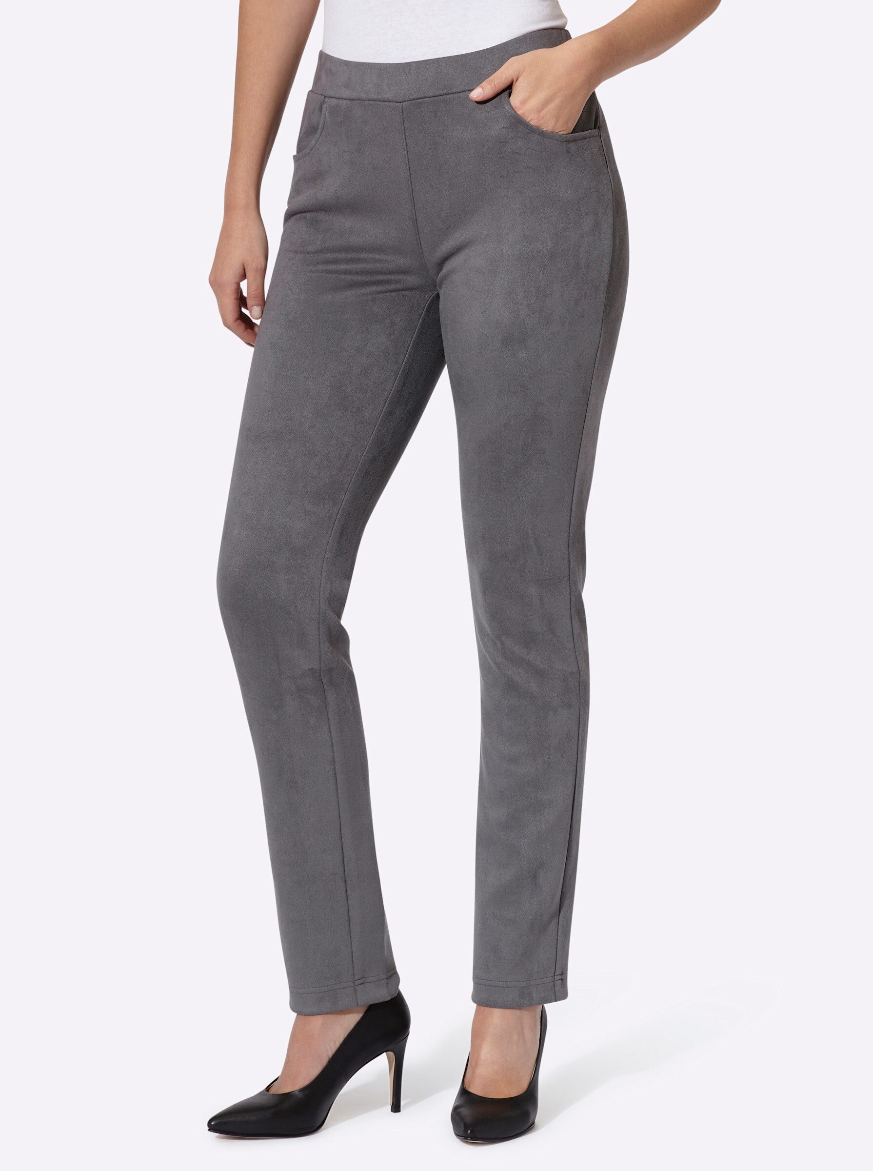 heine Jerseyhose Velourslederimitat-Hose normal