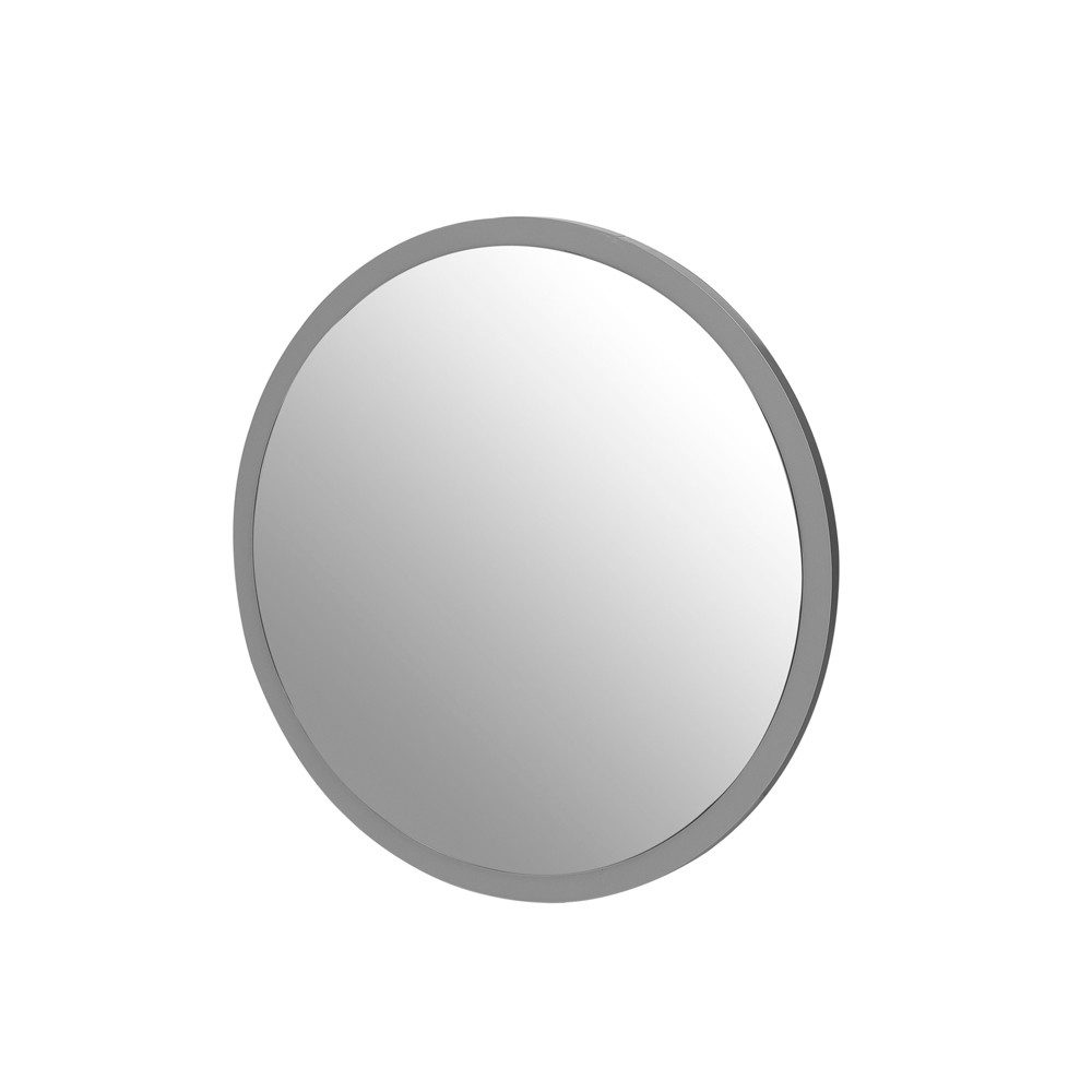 Lomadox Wandspiegel JASLO-80, Flur Garderobe Spiegel Garderobenspiegel rund grau 60 cm