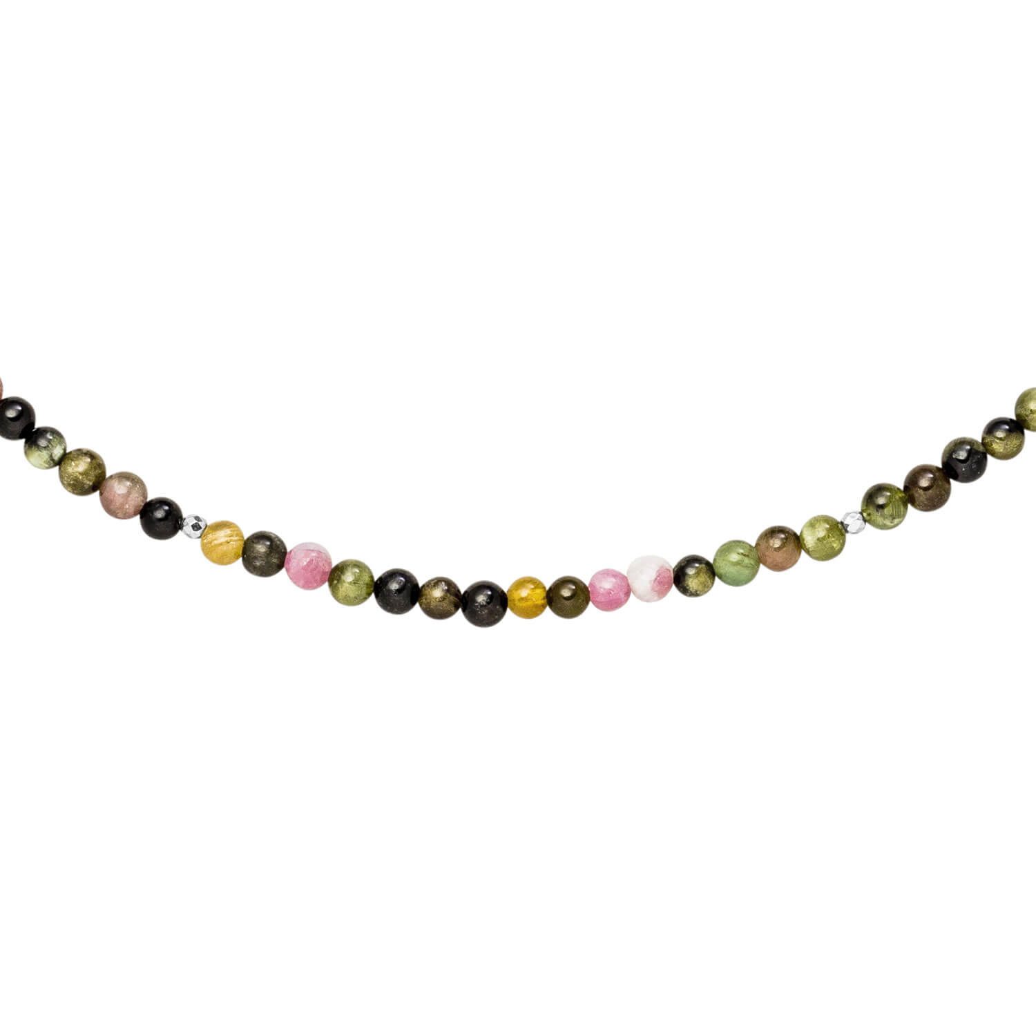 Schmuck Krone Collier Halskette aus Turmalin und Hämatin 45cm