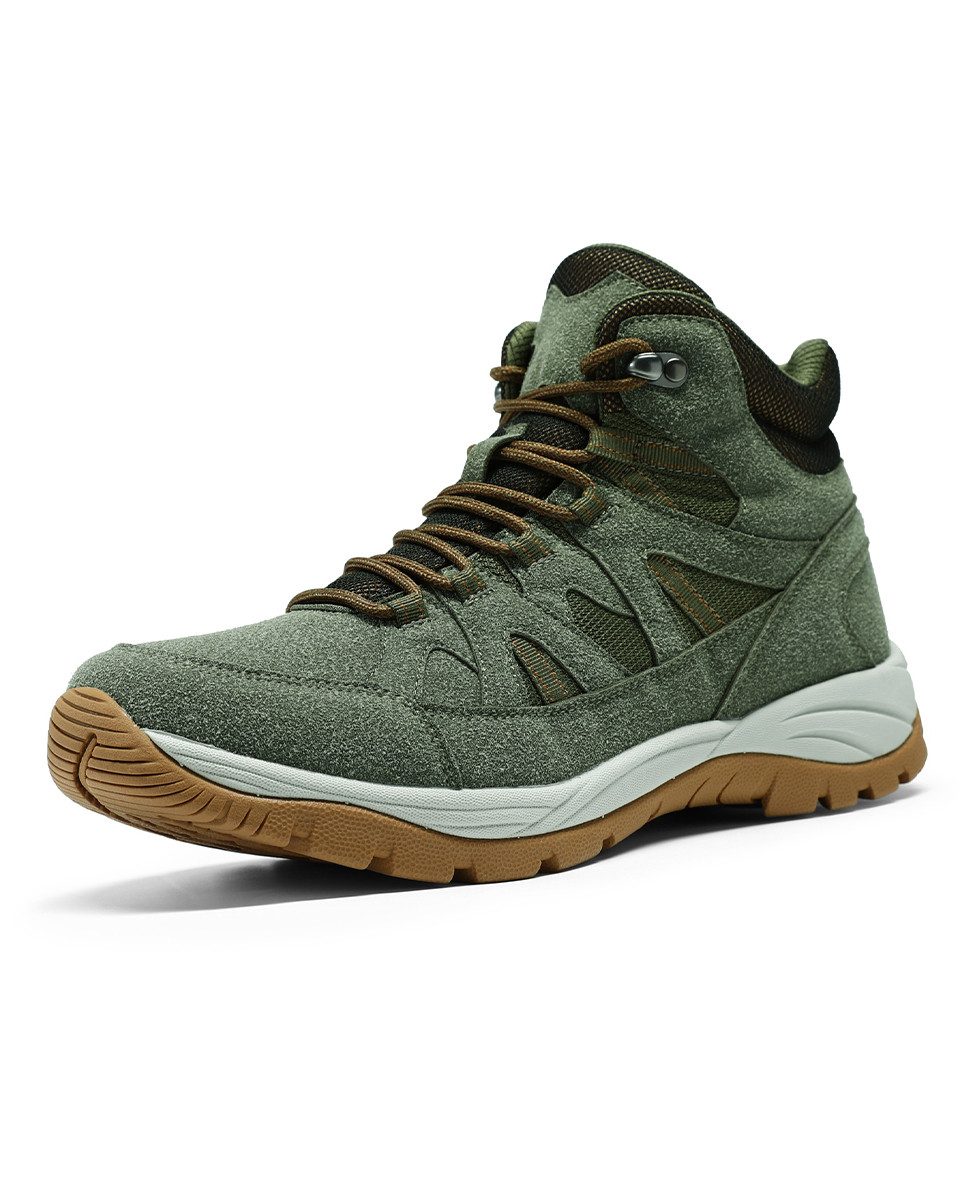 YOUTHUP MID Suede-Outdoorschuh Wanderschuh Herren wasserdichter rutschfester Outdoorschuh Sportschuh