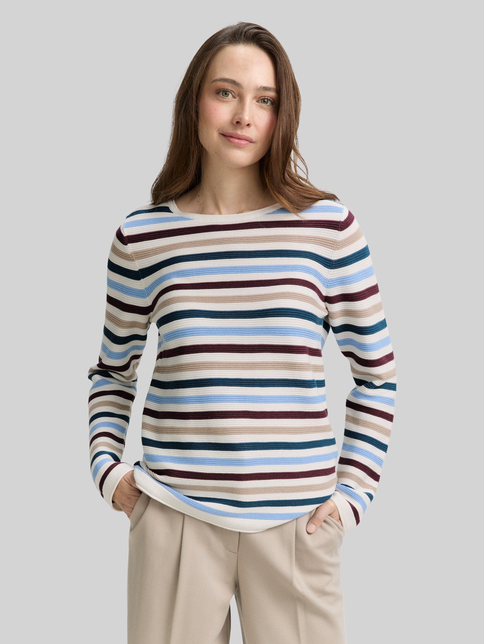 TOM TAILOR Strickpullover Pullover & Strickjacken Strickpullover aus Baumwolle