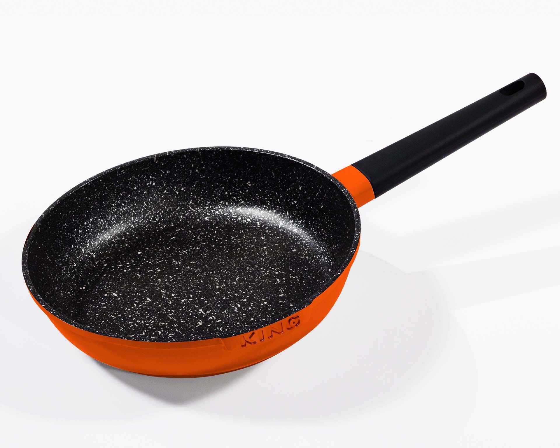 KING Bratpfanne Shine Orange, Aluminiumguss, Induktion