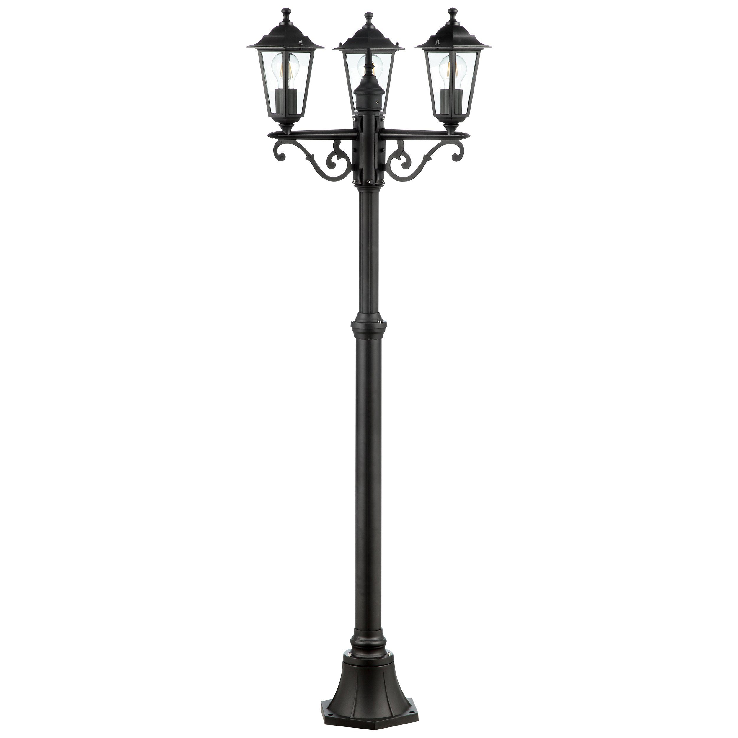 W, Stehlampe, max. x 3 cm, Metall/Glas Ø Höhe, E27, Leuchtmittel, ohne Außen-Stehlampe, 61 cm 200 Außen Lightbox 60