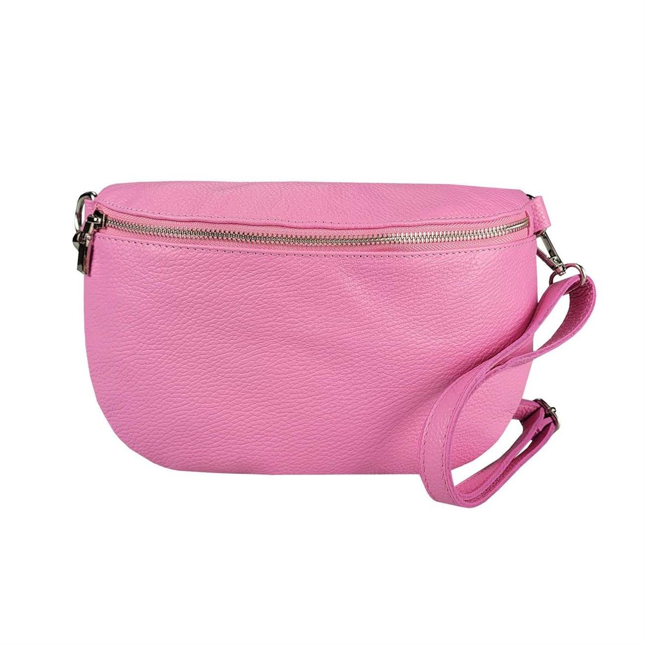 ITALYSHOP24 Bauchtasche Damen Leder Gürteltasche Hüfttasche CrossBody Handytasche, als Schultertasche, CrossOver, Umhängetasche tragbar
