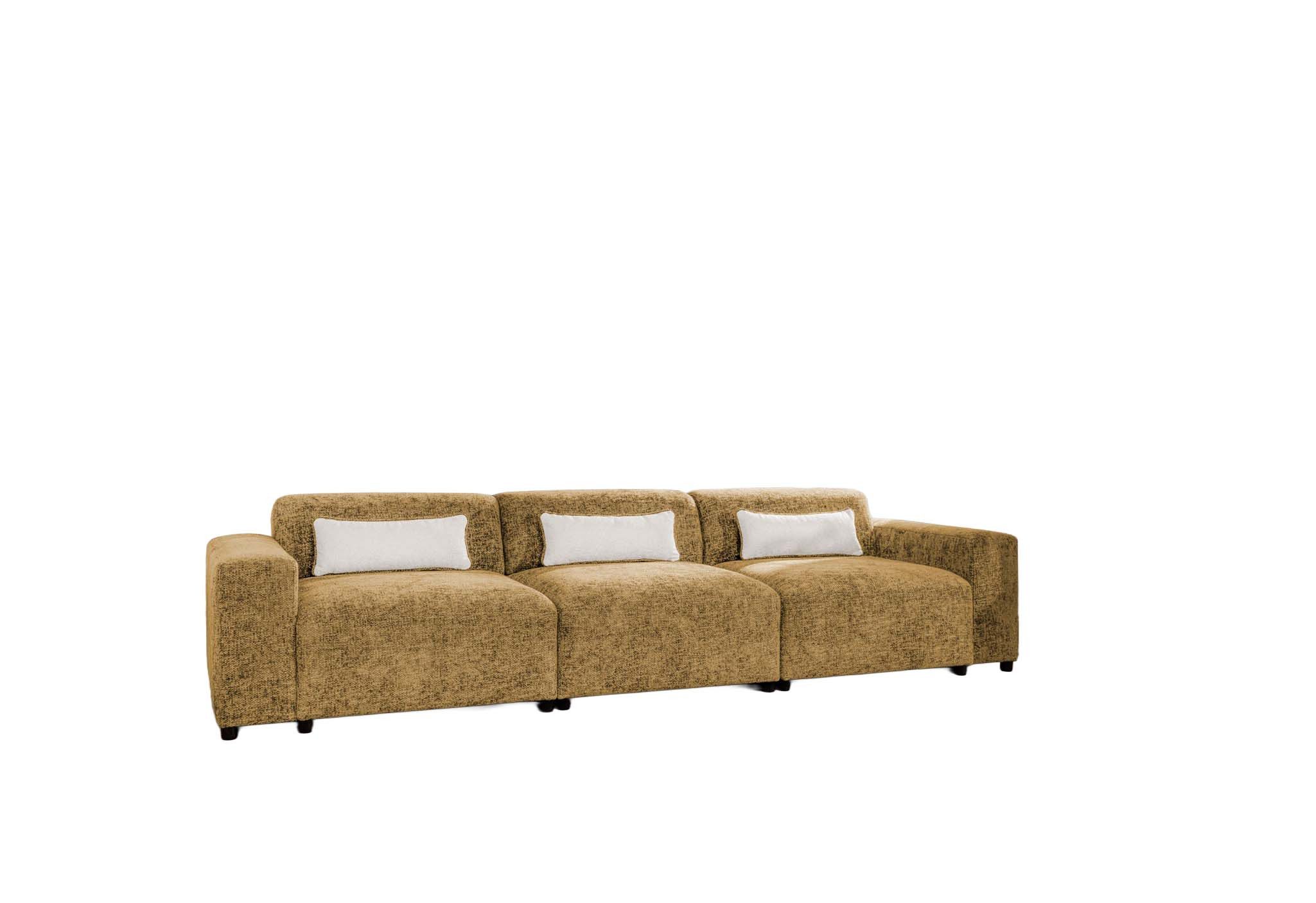 Fun Möbel Big-Sofa Designersofa Sofa ROMY 4-Sitzer Chenillestoff Enjoy Me, inkl. Zierkissen, Rundumbezug