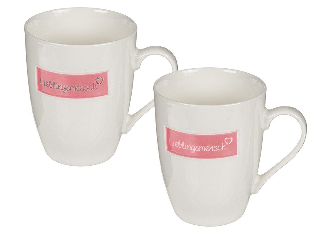 Becher Becher »Lieblingsmensch«, rosa.