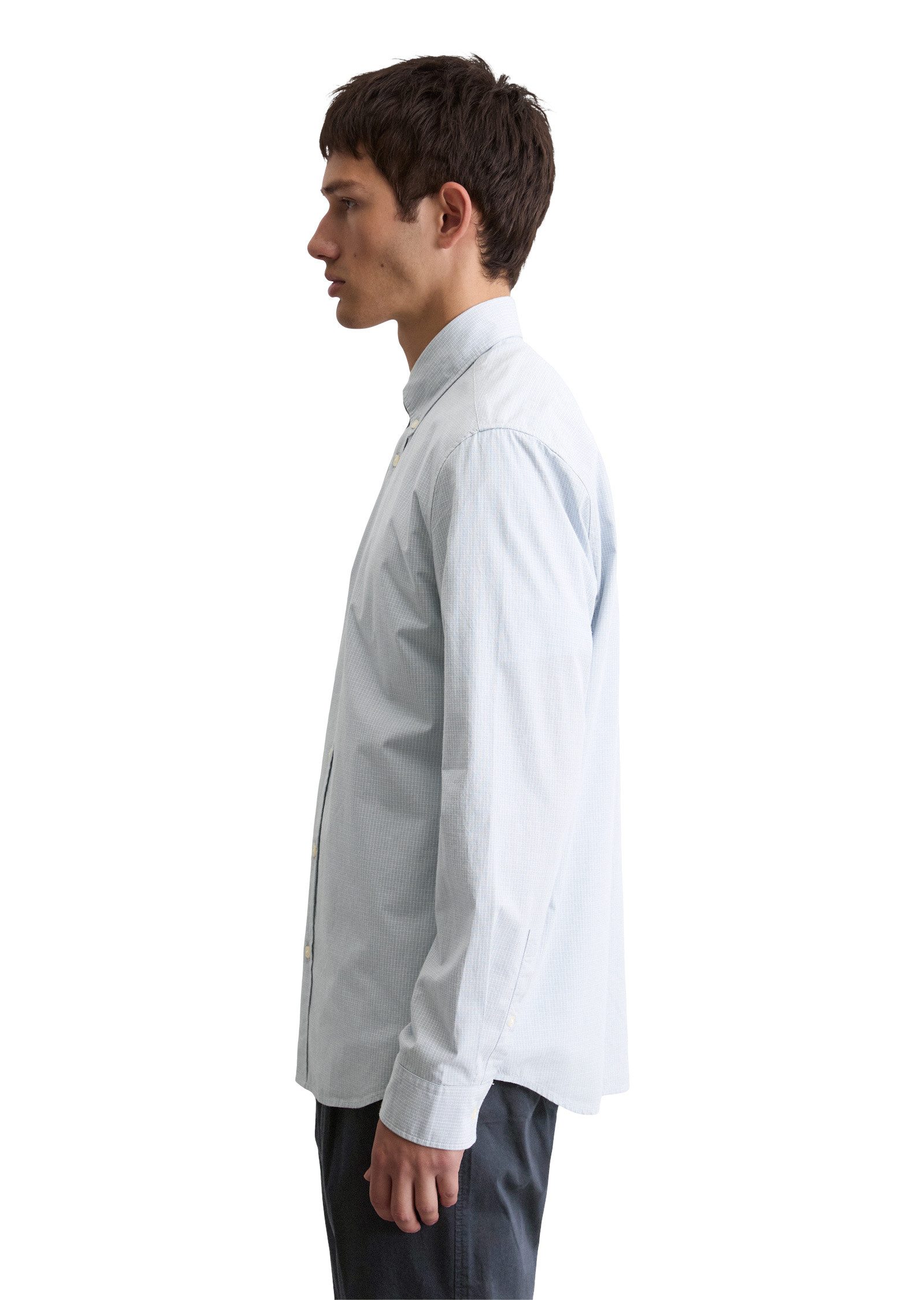 Marc O'Polo Langarmhemd mit feinem Karomuster günstig online kaufen