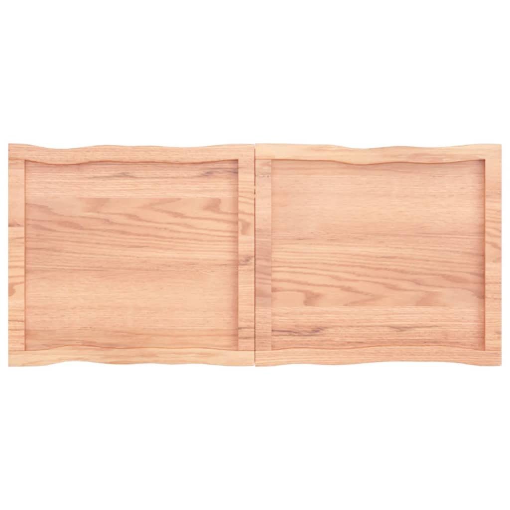 cm Tischplatte Massivholz (1 Behandelt 120x50x(2-4) St) Baumkante furnicato