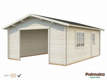 Palmako Garage Holzgarage Roger 23,9 ohne Tor naturbelassen, Einzelgarage aus Holz