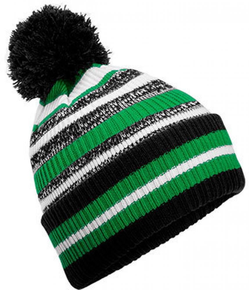 Beechfield® Bommelmütze Multi-Sport Fan Beanie Mehrstreifiges Design