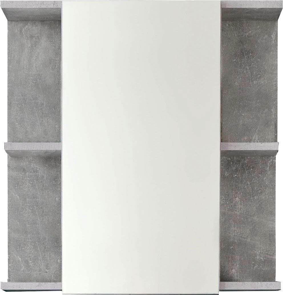 trendteam Spiegelschrank Nano Spiegelschrank mit 4 Einlegeböden - (B/T/H) 60/20/62 cm