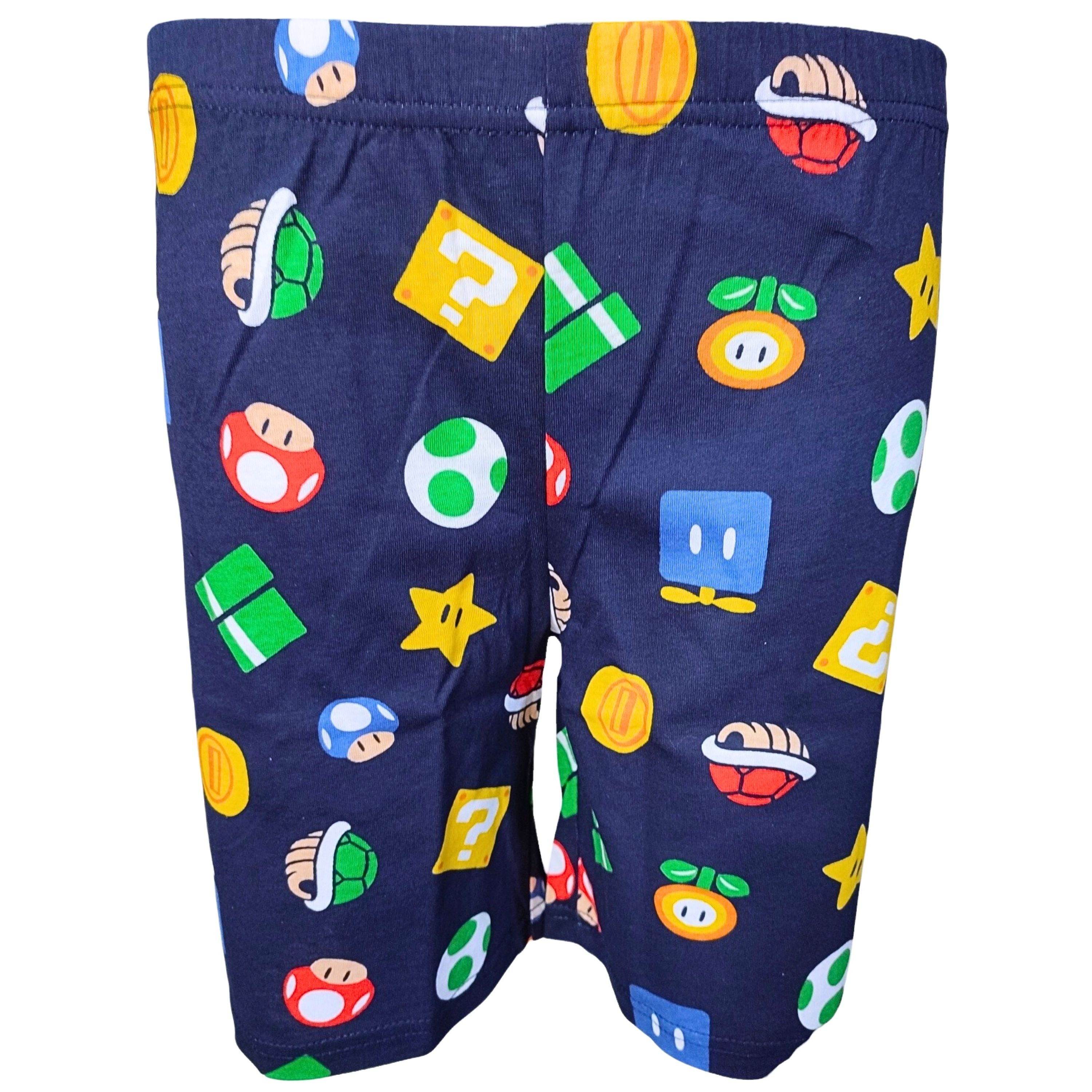 Pyjama kurz Rot & Gr. cm Super Schlafanzug Kinder tlg) Set Shorty (2 104-140 Jungen - Luigi Mario Mario