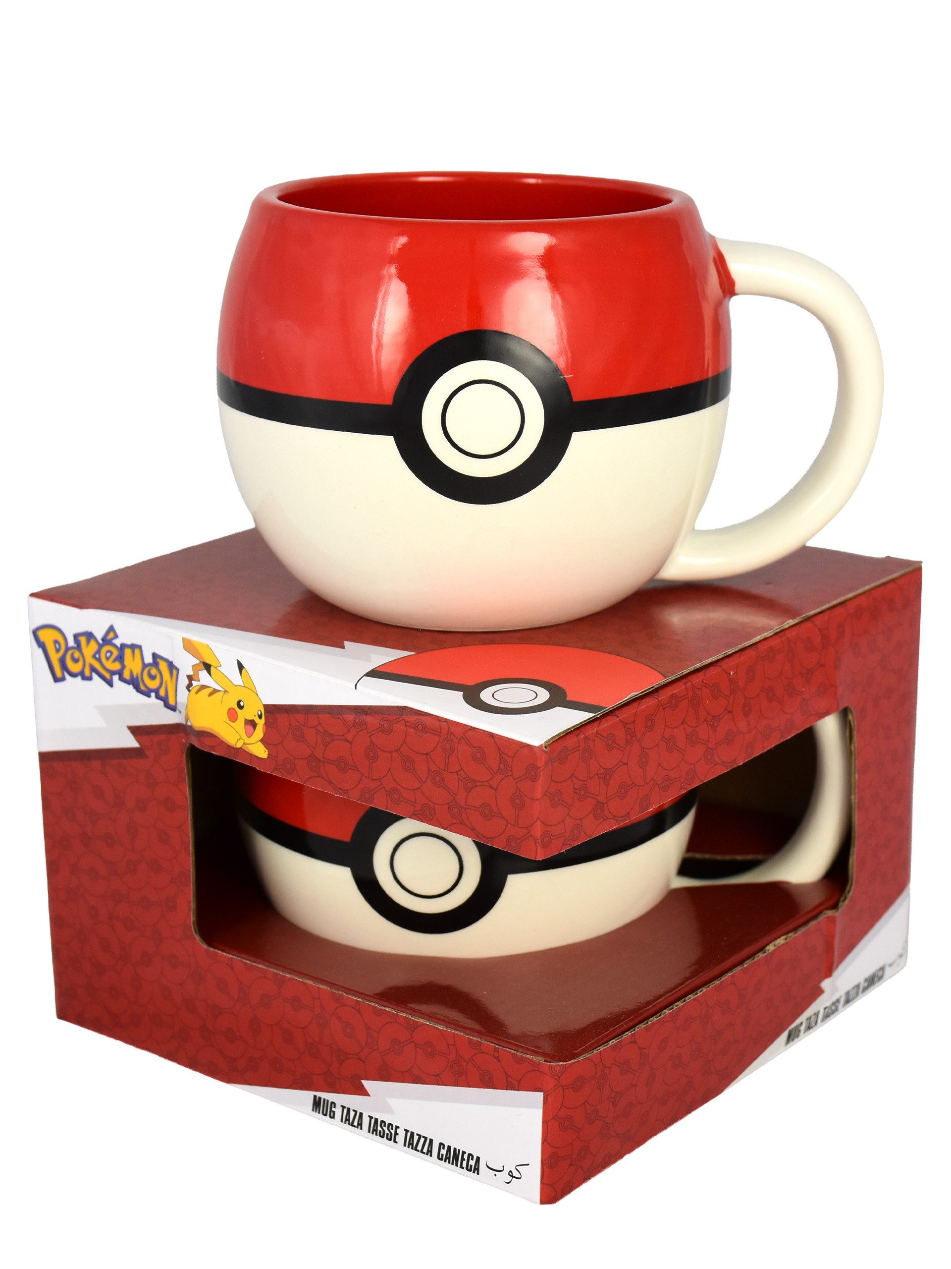 United Labels® Tasse Pokemon 3D Tasse Pokeball Kaffeetasse Becher Kaffeebecher 430 ml, Keramik