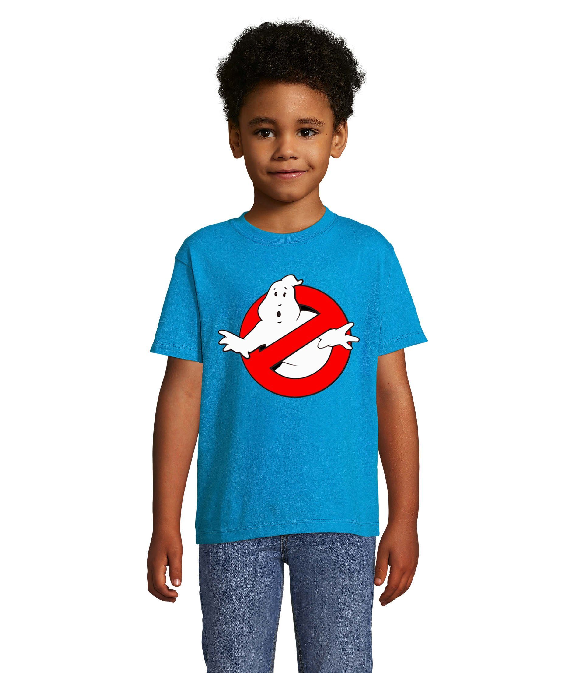 Blondie & Brownie T-Shirt Kinder Jungen & Mädchen Ghostbusters Ghost Geister Geisterjäger in vielen Farben Blau
