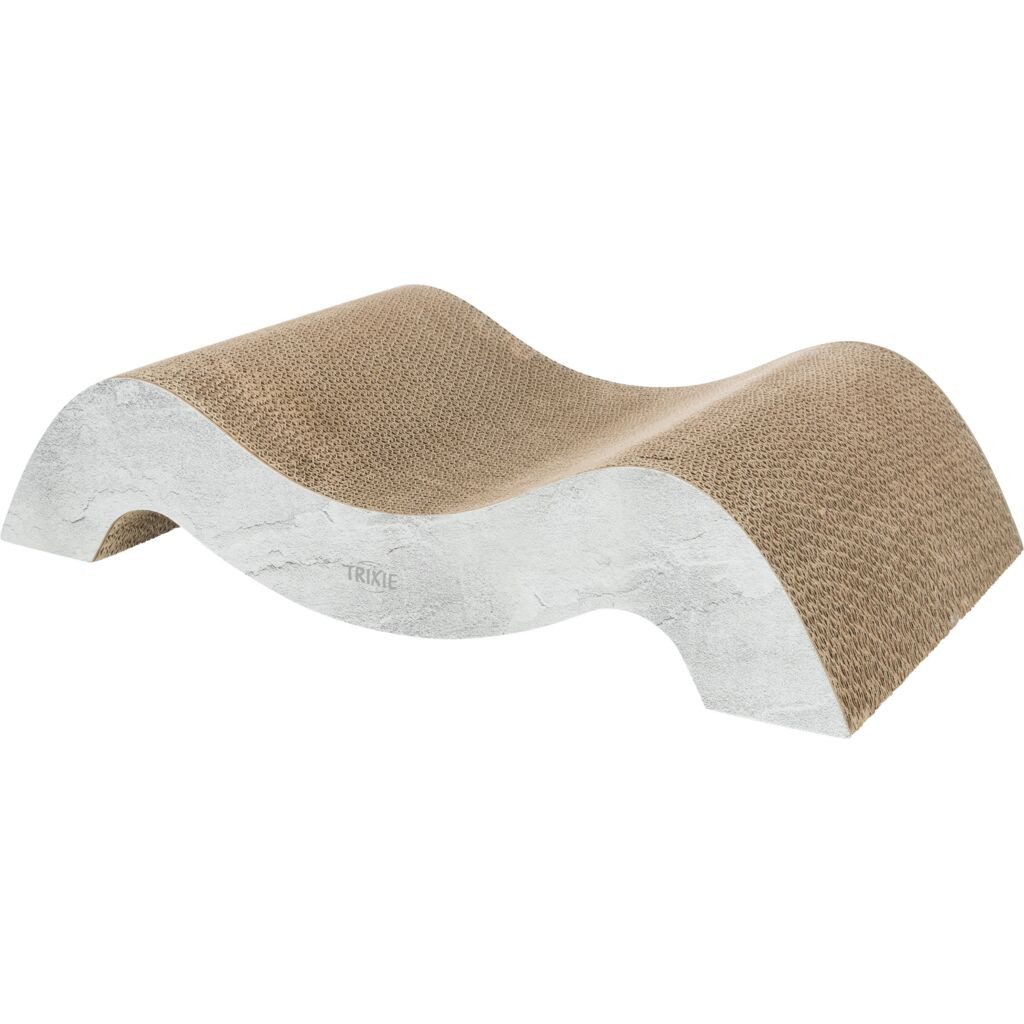 TRIXIE Kratzpappe Kratzwelle XXL - grau - 64 × 14 × 37 cm