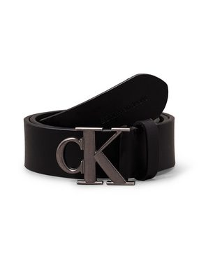 Calvin Klein Jeans Ledergürtel ROUND MONO PLAQUE LTHR BELT 40MM mit CK-Logoschließe