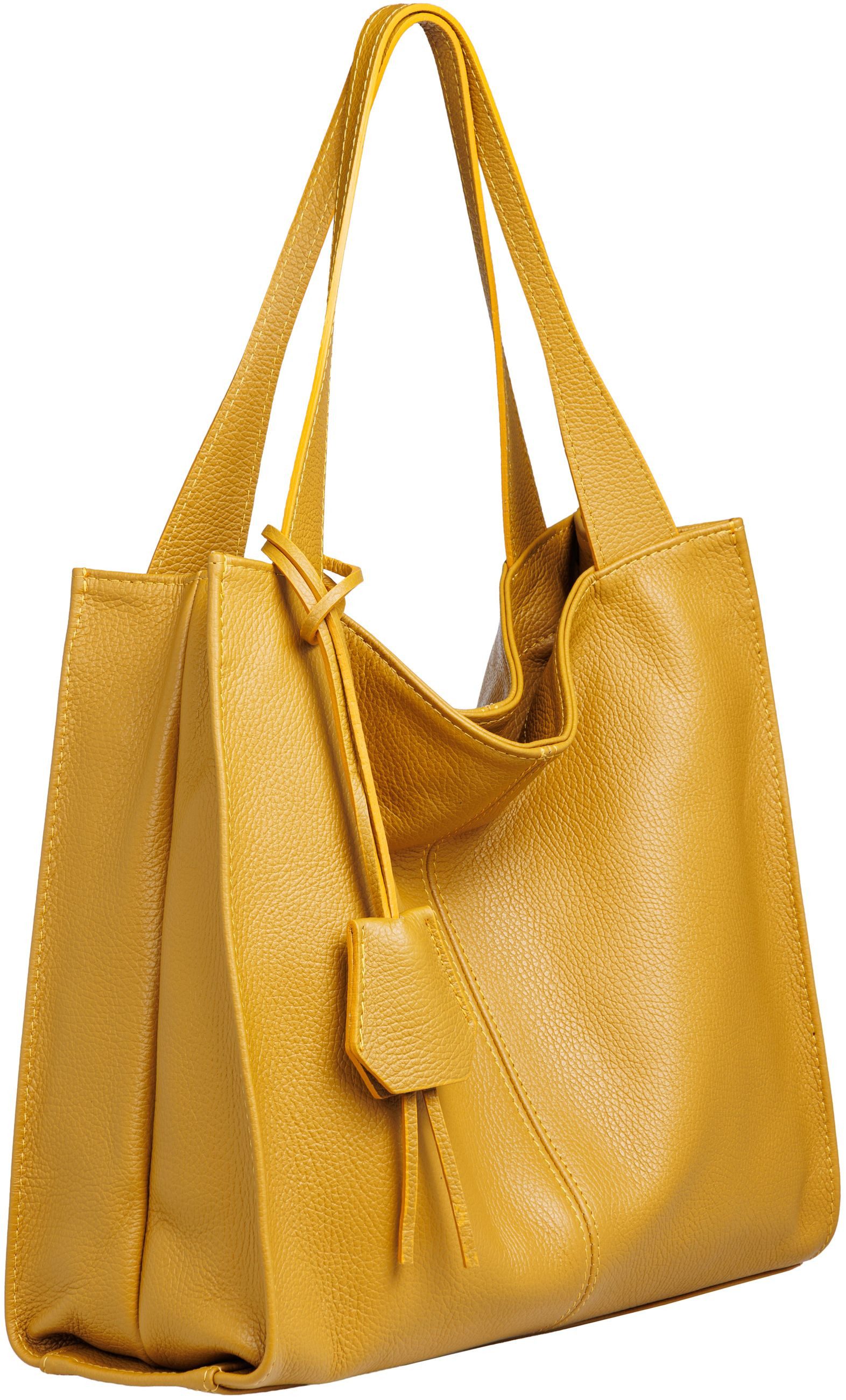 Caspar Schultertasche Großer XL Damen Leder Shopper Tasche - PREMIUM LINE - Modell No.832, elegant, robust & unempfindlich - 100% Echtleder - Handmade in Italy – Bild 3 von 5