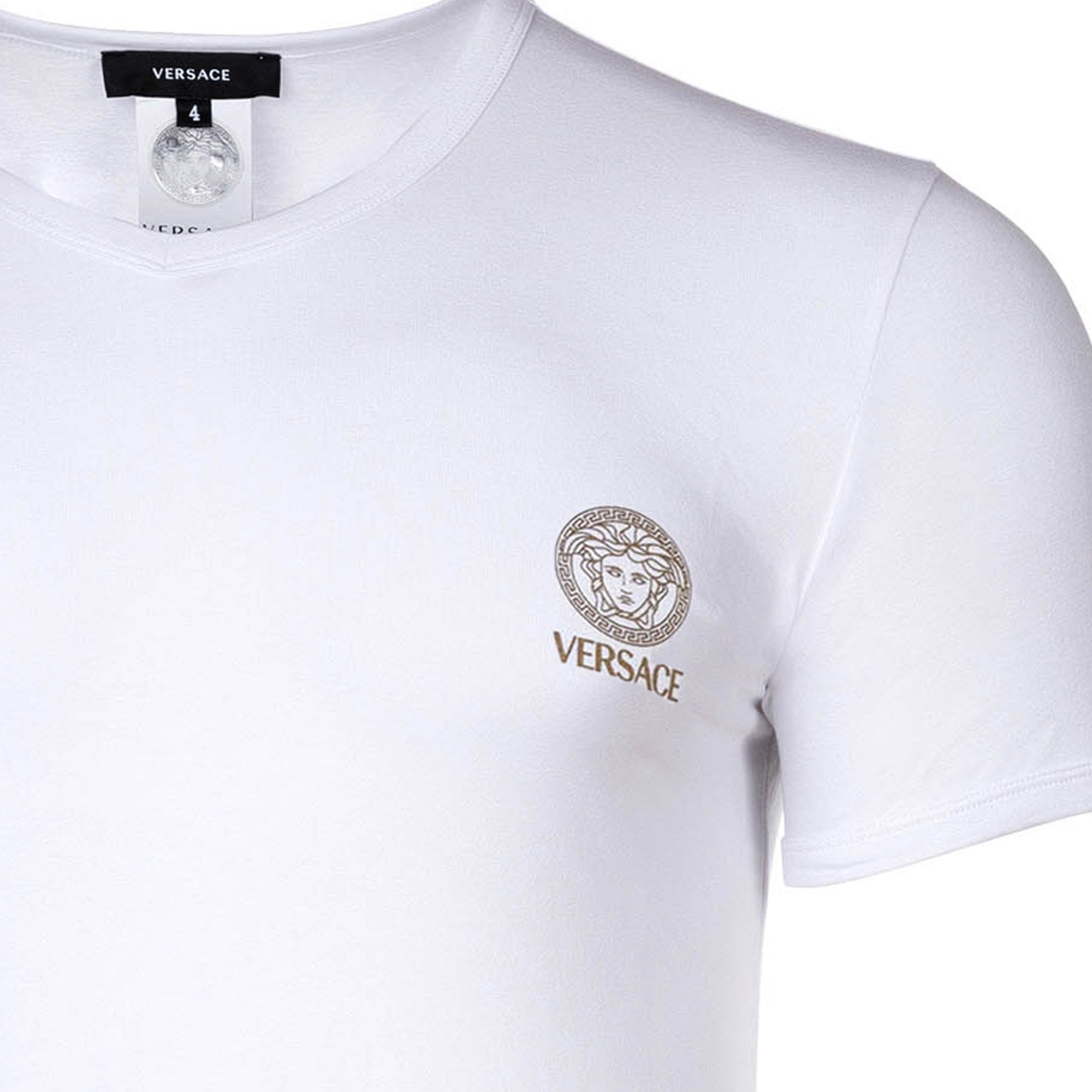 Versace T-Shirt Herren T-Shirt 1er Pack Baumwolle (Packung, 1er Pack)