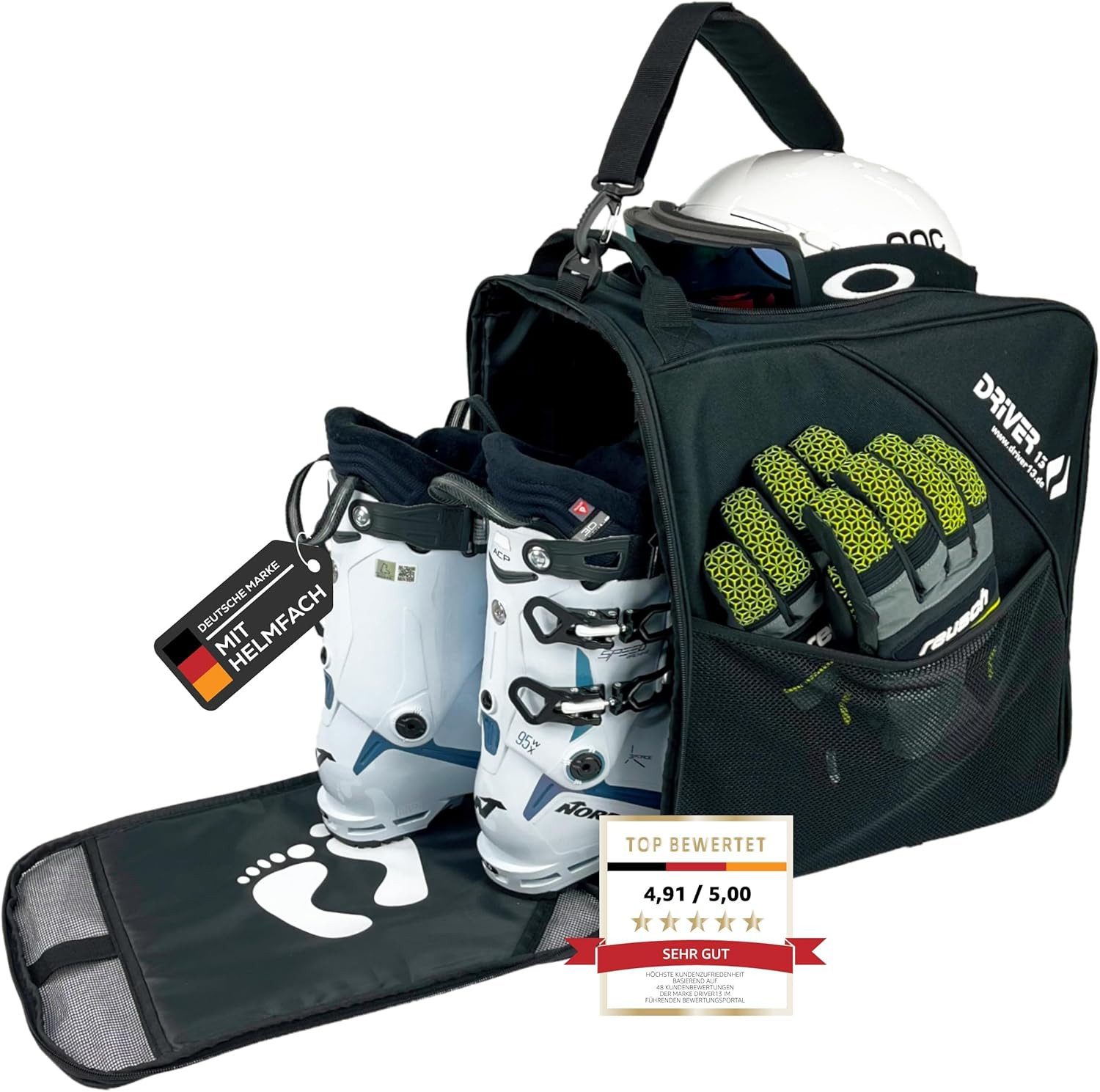 Driver13 Skitasche, Schlittschuhtasche, Inlinertasche grossräumig mit Helmfach