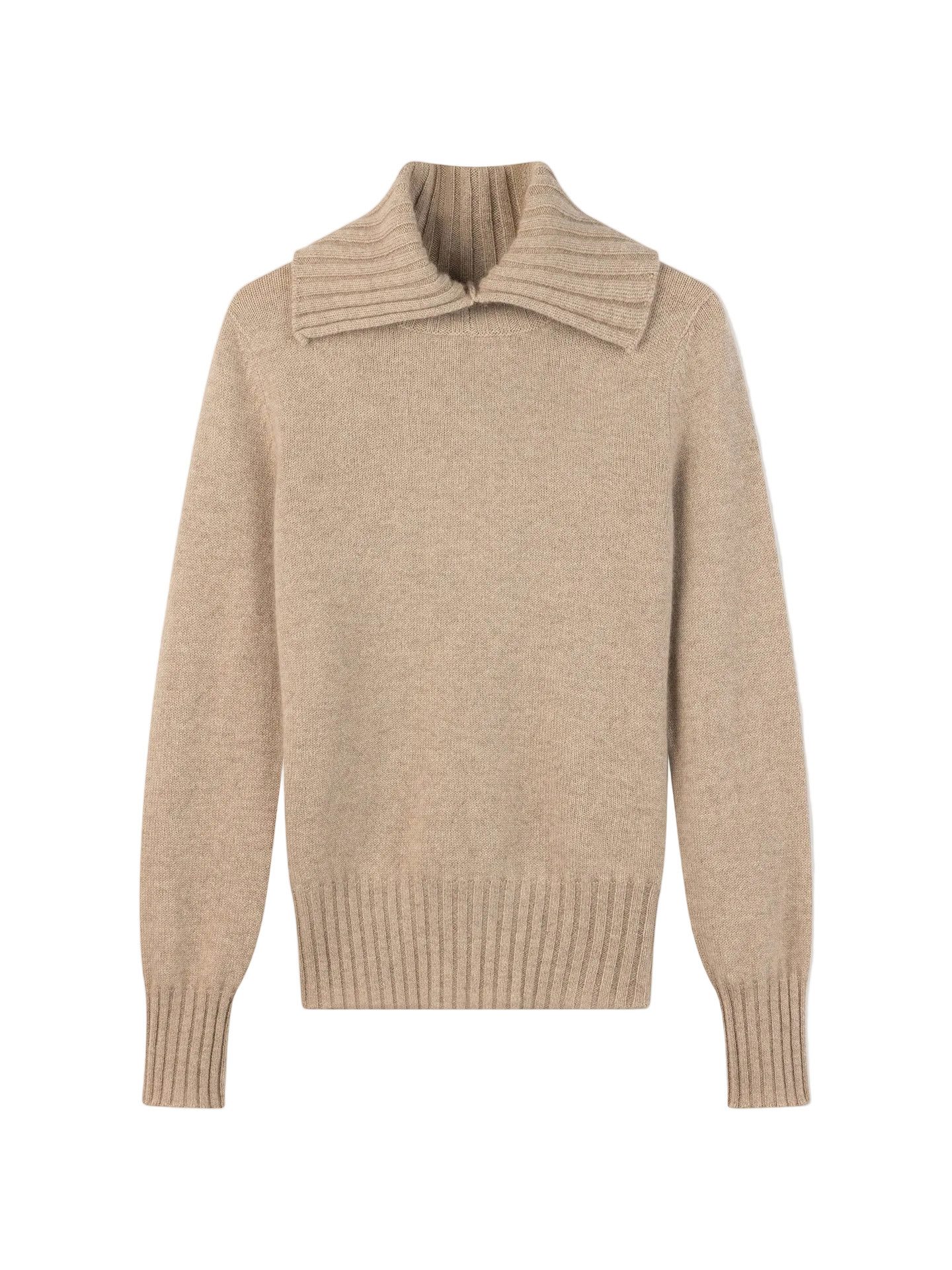Rollkragenpullover Kaschmir-Pullover mit Umklapp-Rollkragen