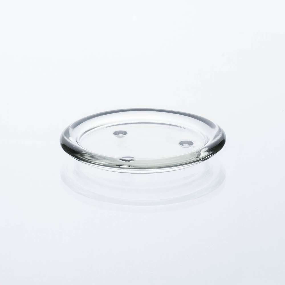 Sandra Rich Kerzentablett SANDRA RICH, KERZENTELLER ca 11cm. "CANDLE MOOD round plate – clear"
